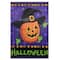Happy Halloween Pumpkin in a Witch Hat Outdoor Garden Flag, 28" x 40"